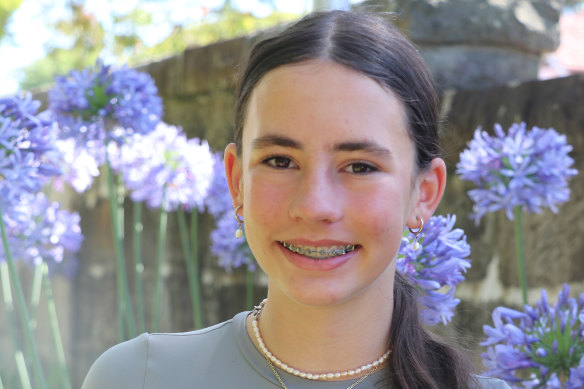 15-year-old St Clare’s student Anna Vincent Hull achieved a band six in her HSC maths course.