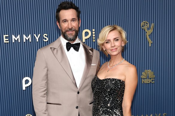 Noah Wyle with his wife Sara Wells at this year’s Emmy awards.
