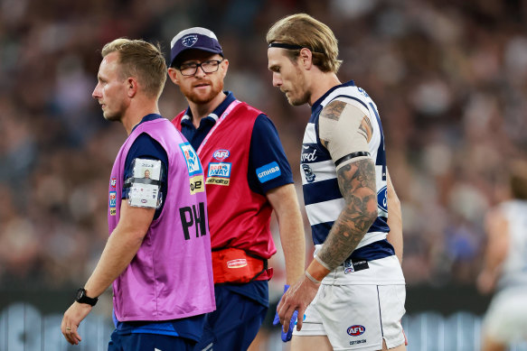 Tom Stewart was subbed out of the game on Friday night.