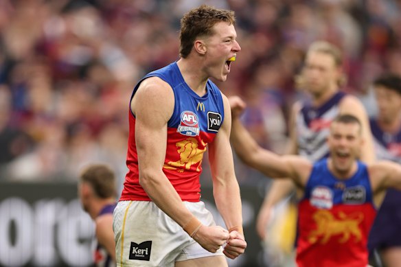 Lions matchwinner Logan Morris.