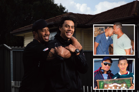 Jarome Luai with his father, Martin.