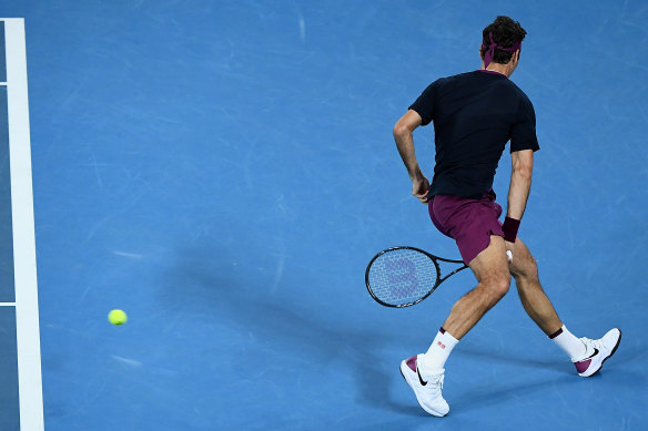 Roger Federer has kept up his trick shots while in isolation at home in Switzerland.
