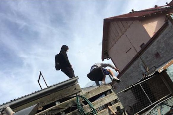 Vandals breaking into the heritage-listed Paragon. 