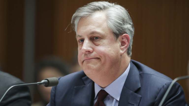 Westpac chief executive Brian Hartzer at the parliamentary committee hearings. 