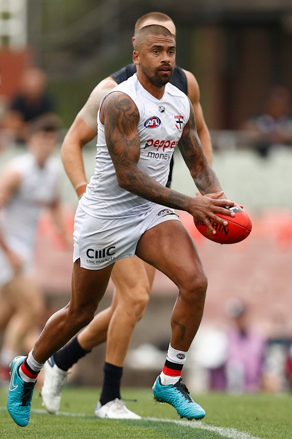 Brad Hill played a new role off half-back for the Saints.