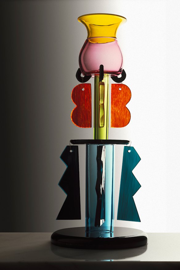 The Clesitera vase, designed by Sottsass in 1986, has a retail price of $2600.