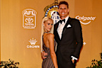 Rory Lobb of the Western Bulldogs and Lexi Mary.