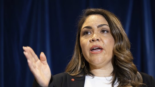Coalition spokeswoman for Indigenous Australians Senator Jacinta Nampijinpa Price at the National Press Club on Thursday. 