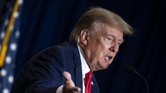 Former US president Donald Trump