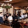 The spacious tavern is great for groups.