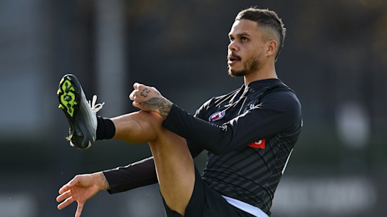 Bobby Hill has resumed training at Collingwood, but a date for his return to the playing field is not yet clear..