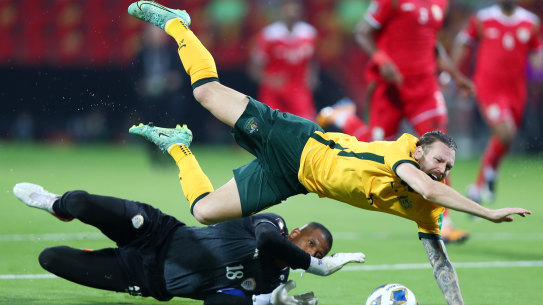 Martin Boyle is fouled in the box.