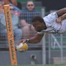 Lekima Tagitagivalu
 of Fiji scores a try during the International Test match between Australia Wallabies and Fiji at McDonald Jones Stadium on July 06, 2025 in Newcastle, Australia. (Photo by Scott Gardiner/Getty Images)