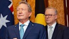 Fortescue founder Andrew Forrest and Prime Minister Anthony Albanese.