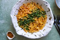 Old Bay seasoning adds an instant jolt of flavour to a simple noodle dish.