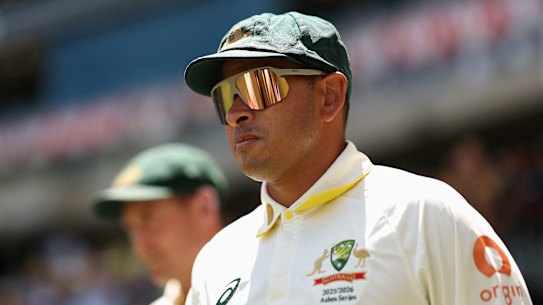 Usman Khawaja could not open on day one of the first Test due to time spent of the field.