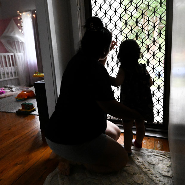 “Daria” with her daughter, who was born in Australia but is - like the rest of her family - living in community detention with no end in sight.