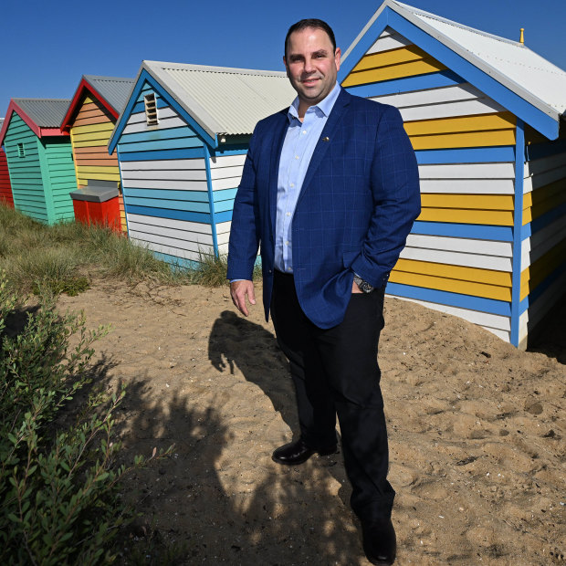 Hanna El Mouallem, whose family owns the Dendy Deli, on Dendy Street Beach in Brighton.