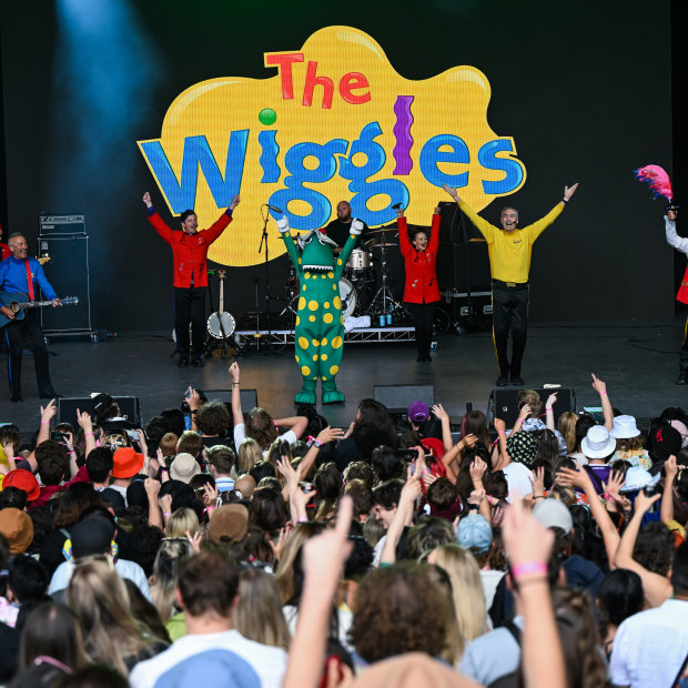 The Wiggles perform at the 2022 Falls Festival at Sidney Myer Music Bowl. 