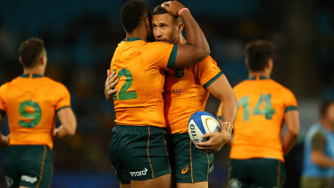 Quade Cooper and Samu Kerevi’s partnership was one of the highlights in a tough year. 