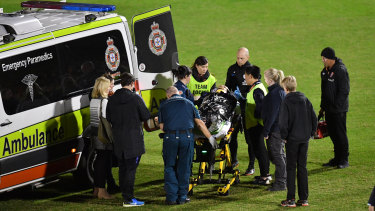 There was a lengthy delay as an ambulance was called to the pitch.