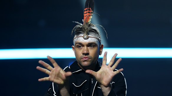 Mitch Tambo during a media call for Eurovision on the Gold Coast last month.