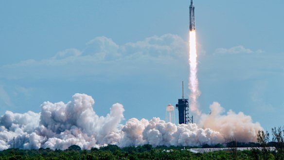 A SpaceX rocket lifts off in Florida last month.