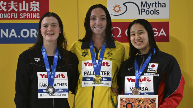 Lani Pallister won gold on Wednesday in the 800m freestyle.