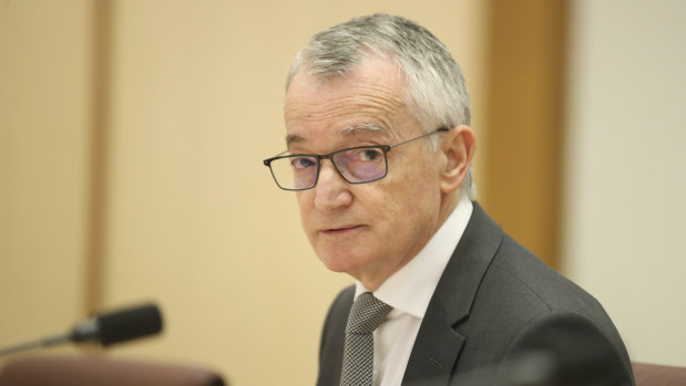 Australia Post chair Lucio Di Bartolomeo gave evidence at Senate estimates on Monday night.