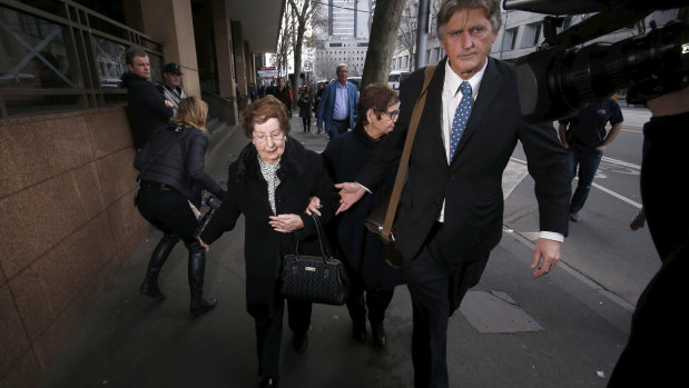Antoinetta Fasciale in front of the Melbourne Magistrates Court on Friday morning.