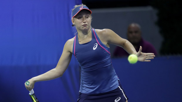 Hungry: Gavrilova was far too good en route to her rare 'double-bagel'.