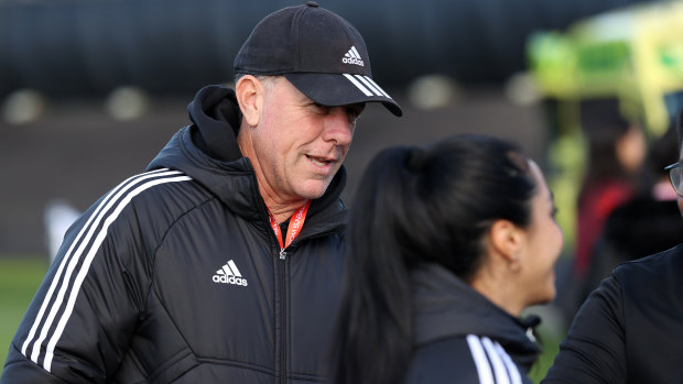 Alen Stajcic at training with the Philippines national team in New Zealand. He has since been announced as the head coach of Perth Glory in the A-League.