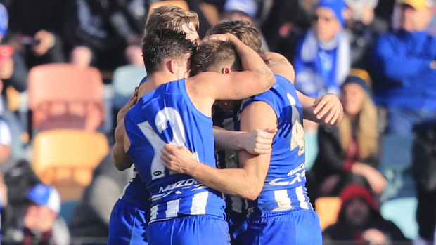 The Roos have enjoyed lots of success at Blundstone Arena.