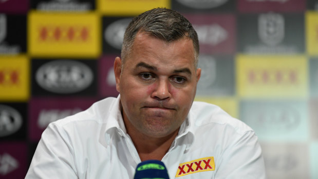 Anthony Seibold sounded like a beaten man after the loss to the Titans as pressure mounts on his job.