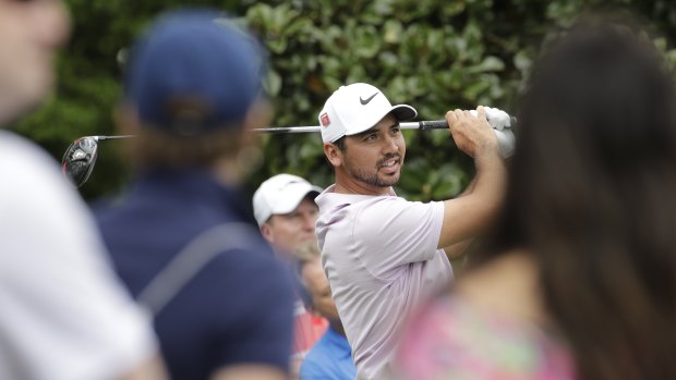 Good day: All eyes were on Australia's Jason Day as he took a share of the lead at the Masters.
