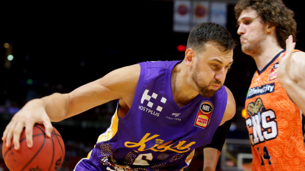 Power play: Bogut was impressive as ever against Cairns on Saturday.