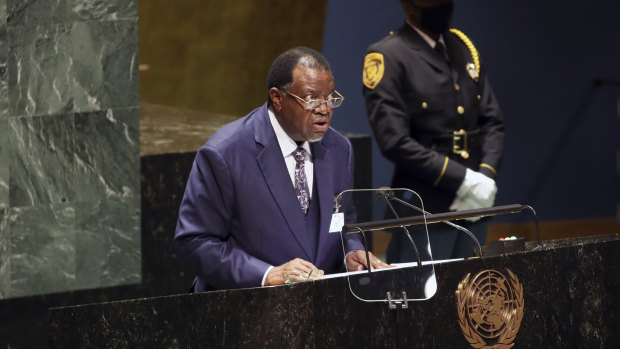 Namibia President Hage Geingob denounced the perceived “vaccine apartheid”, at the UN General Assembly in New York on THursday.
