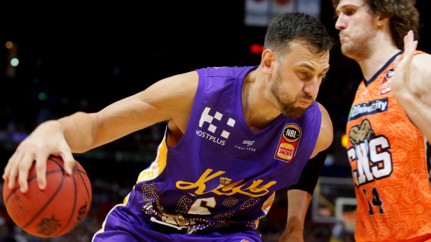 Centre of attention: Star Kings recruit Andrew Bogut was impressive as ever against Cairns on Saturday.