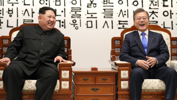 Many South Koreans were struck by the live TV images during the summit of a smiling and joking Kim. 