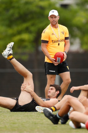 Sam Mitchell at Hawks training. 