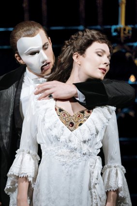 Josh Piterman and Kelly Mathieson in The Phantom of the Opera in the West End 2019.