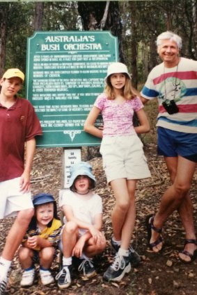 Sophie, second from the right, with her dad, right, and siblings 19 years ago.