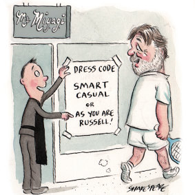 ⁠“Wear whatevs”: Russell Crowe given a  celebrity reprieve.