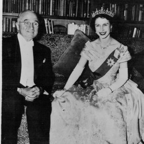 The then Princess Elizabeth and president Truman in 1951.