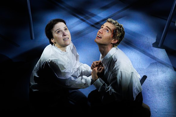 Mary Helen Sassman and Patrick Livesey in a scene from The Machine Stops. 