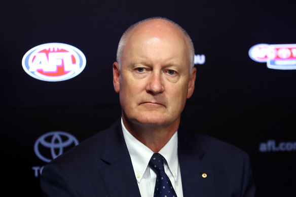 Richard Goyder says it's the AFL's role to ensure there are 18 clubs and a competition later this year.