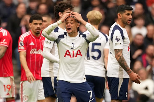 Xavi Simmons’s reaction summed up the attitude of Spurs players, and fans following their loss to Nottingham Forest.