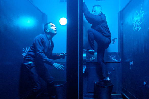 Mark Renton (McGregor) and Begbie (Robert Carlyle) in T2: Trainspotting.