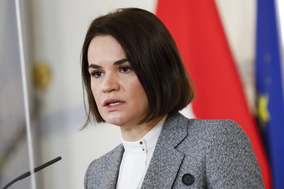 Belarusian opposition leader Sviatlana Tsikhanouskaya, whose husband was jailed, said she would continue her campaign against authoritarian ruler Alexander Lukashenko.