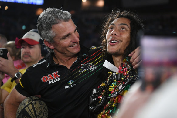 Ivan Cleary and Jarome Luai.